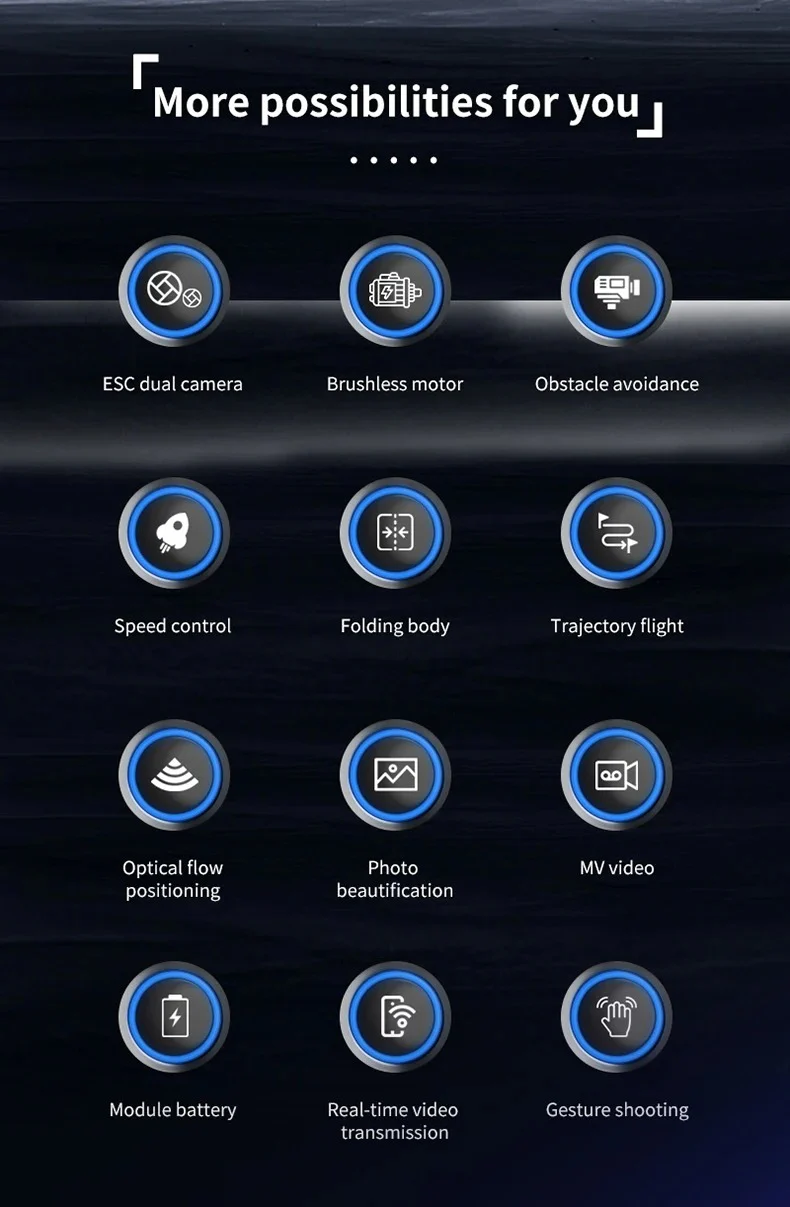 Multi-Rotor Quadcopter: Mini Brushless Drone with Dual Cameras, Obstacle Avoidance & ESC - Image 10