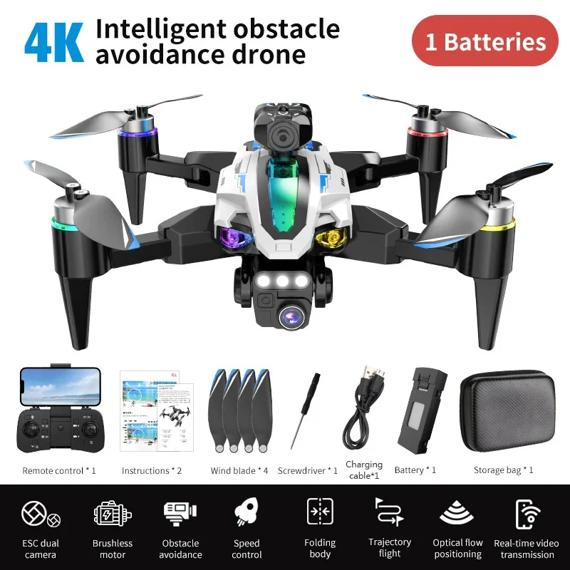Multi-Rotor Quadcopter: Mini Brushless Drone with Dual Cameras, Obstacle Avoidance & ESC - Image 8