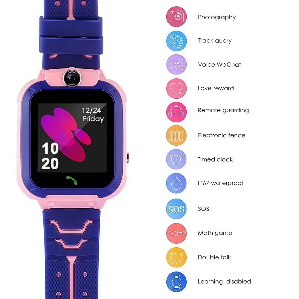Multifunctional Q12 Children's Watch: Waterproof Design, Call, SOS, Camera & Accurate Positioning for Kids - Image 10