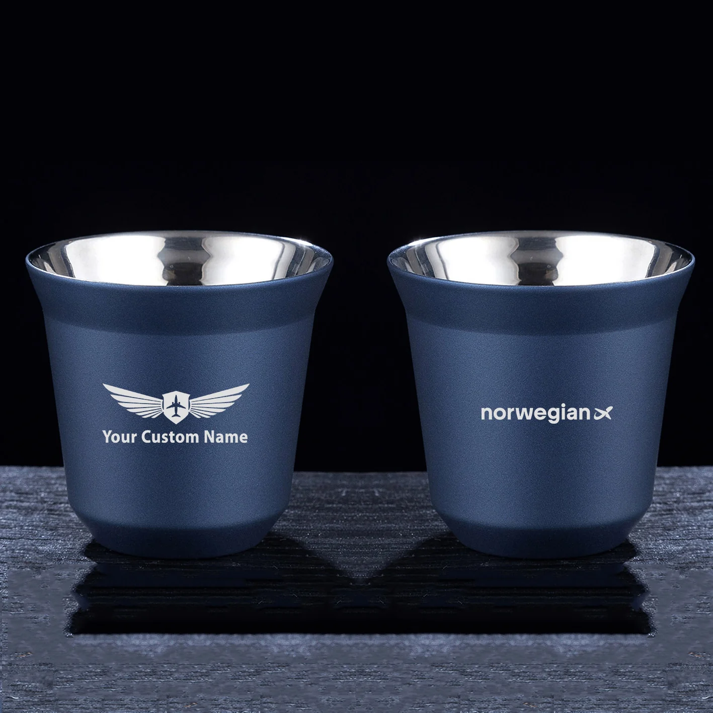 Norwegian Airlines Designed Double Wall Stainless Steel Coffee Mugs - Image 3