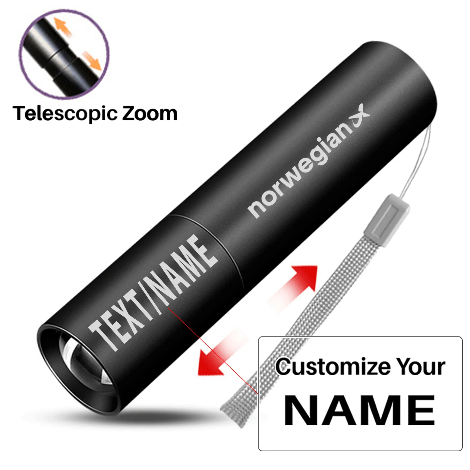Norwegian Airlines Designed Mini LED Emergency Flashlight