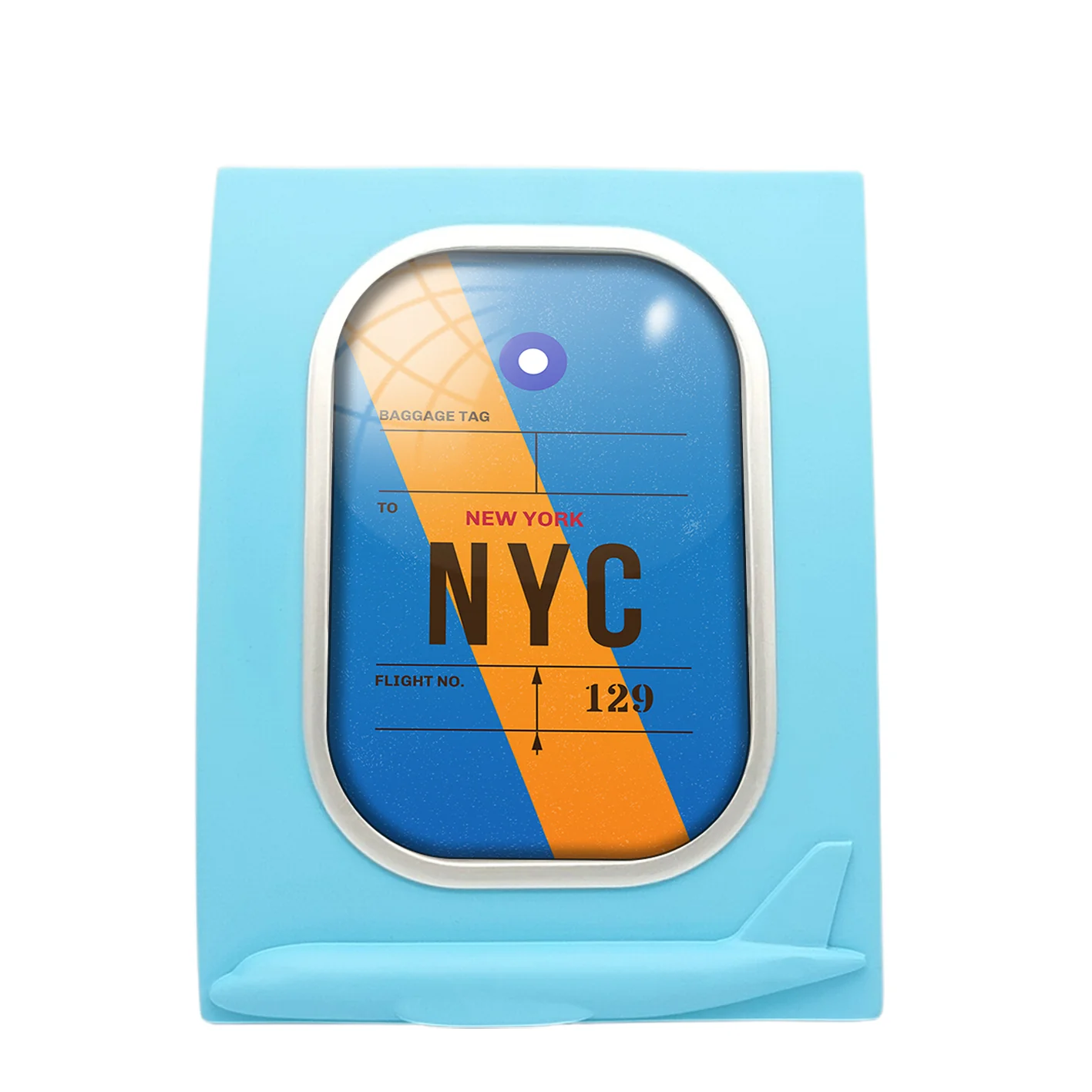 NYC - New York Luggage Tag Designed Airplane Window Photo Frame