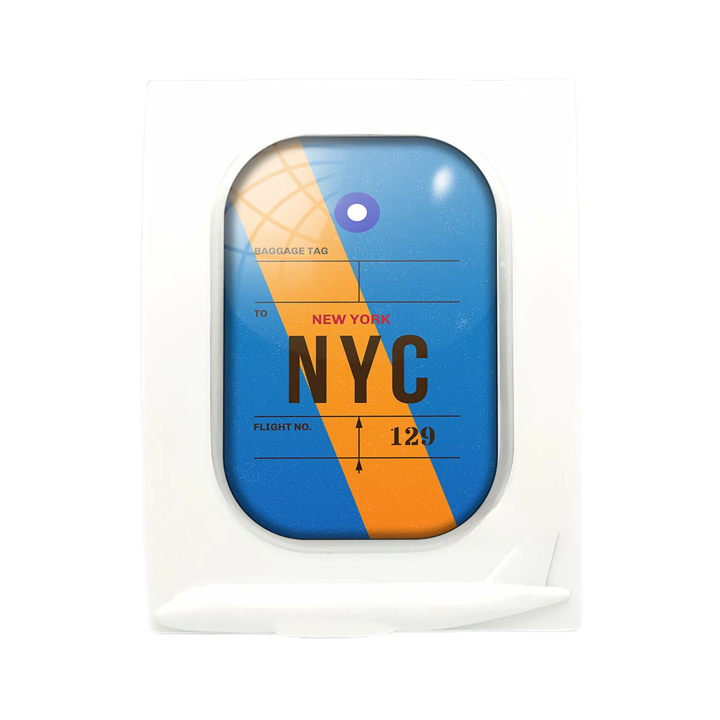 NYC - New York Luggage Tag Designed Airplane Window Photo Frame - Image 4