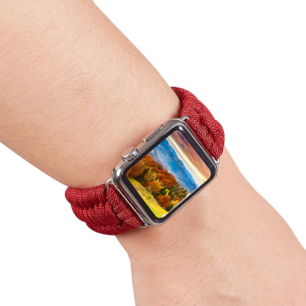 Nylon Braided Watch Band for Apple Watch Band  Strap - Image 6