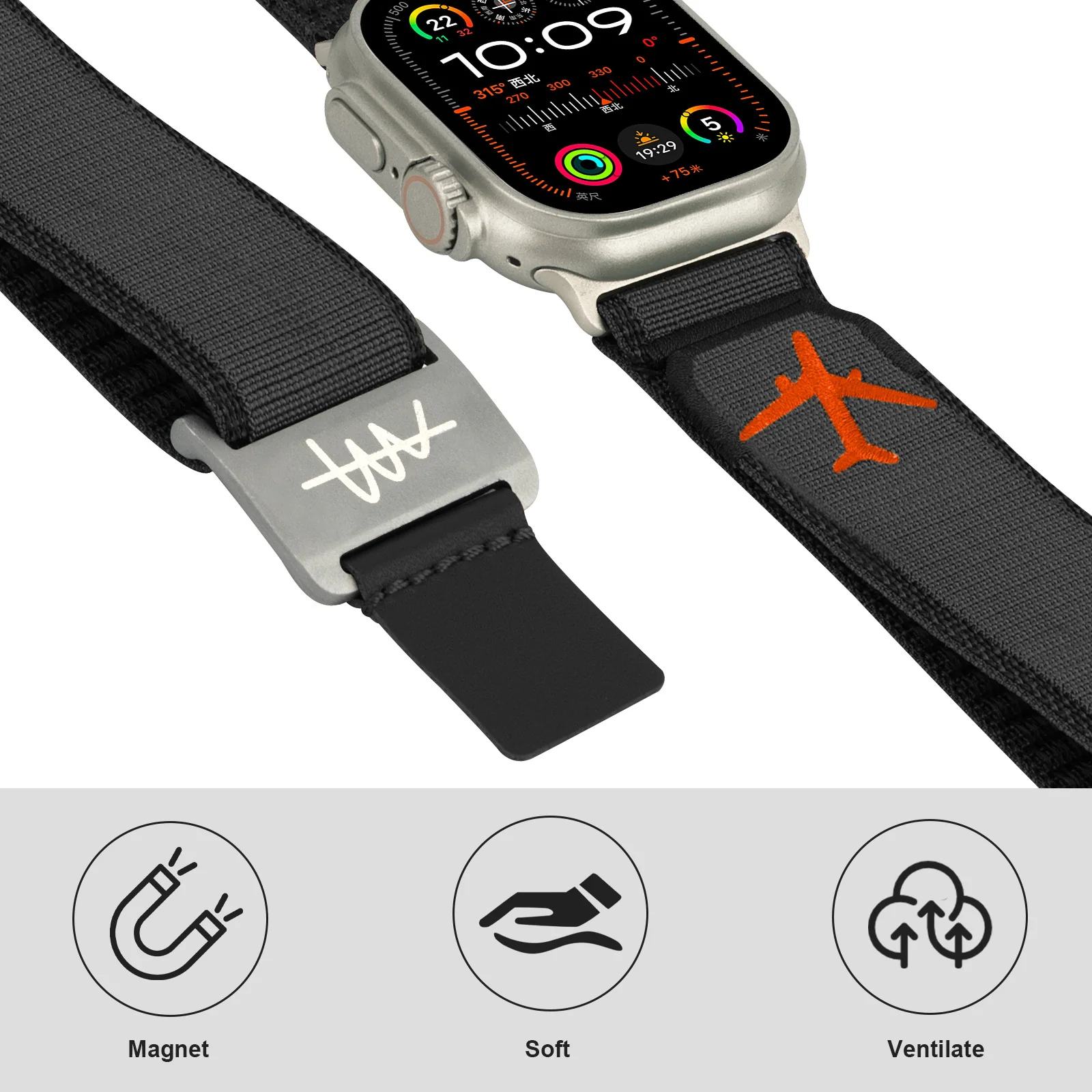 Nylon Magnetic Strap for Apple Watch Ultra2 Alpine Loop Bracelet for iWatch Series - Image 10