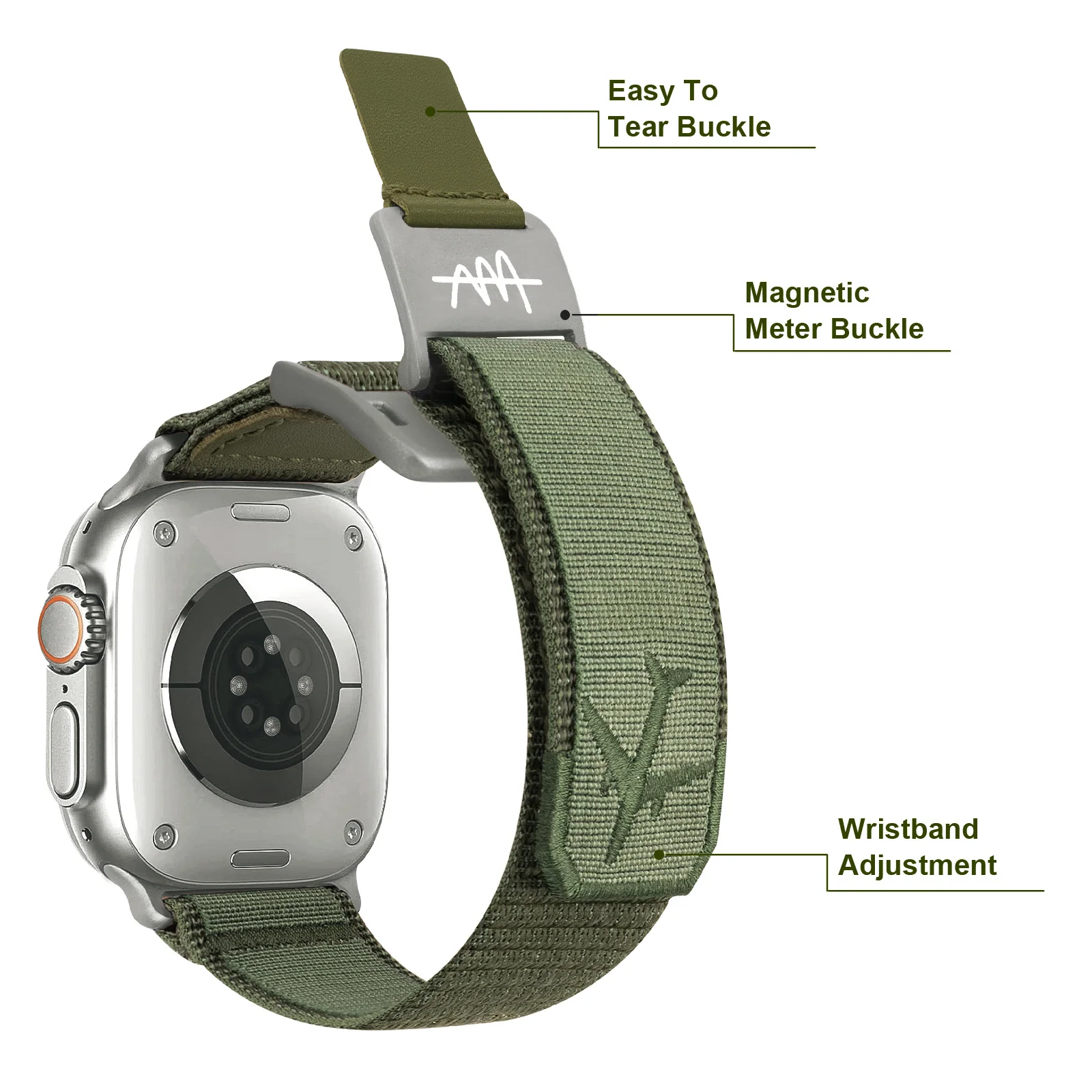 Nylon Magnetic Strap for Apple Watch Ultra2 Alpine Loop Bracelet for iWatch Series - Image 8