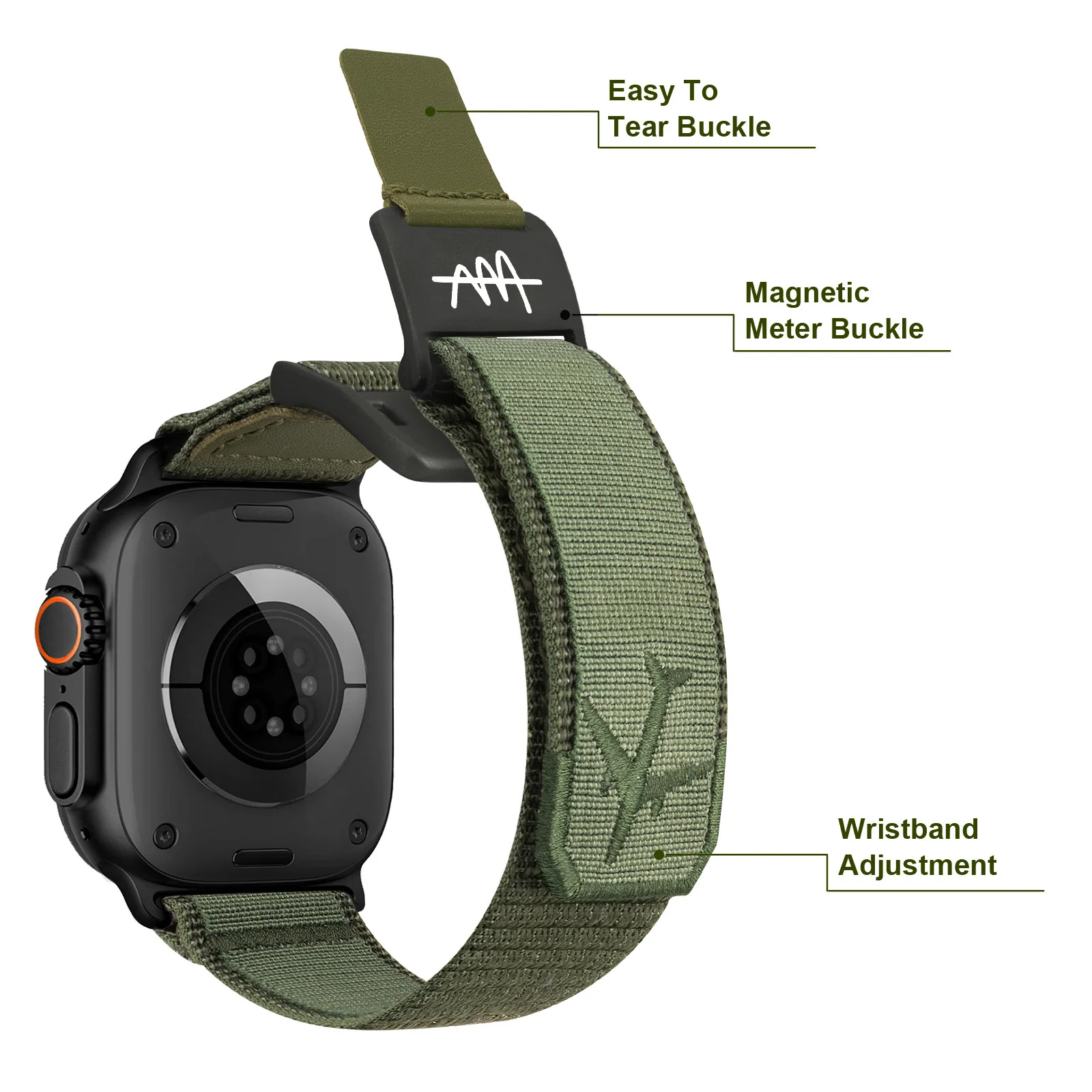 Nylon Magnetic Strap for Apple Watch Ultra2 Alpine Loop Bracelet for iWatch Series - Image 9
