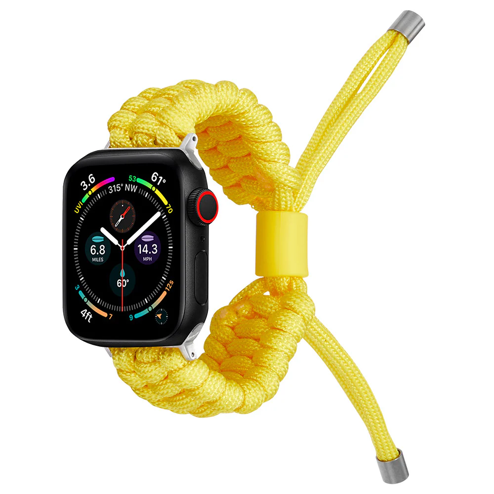 Nylon Screw Nut Umbrella Cord Woven Watchband Outdoor Stretch Adjustment Band for Apple Watch - Image 10