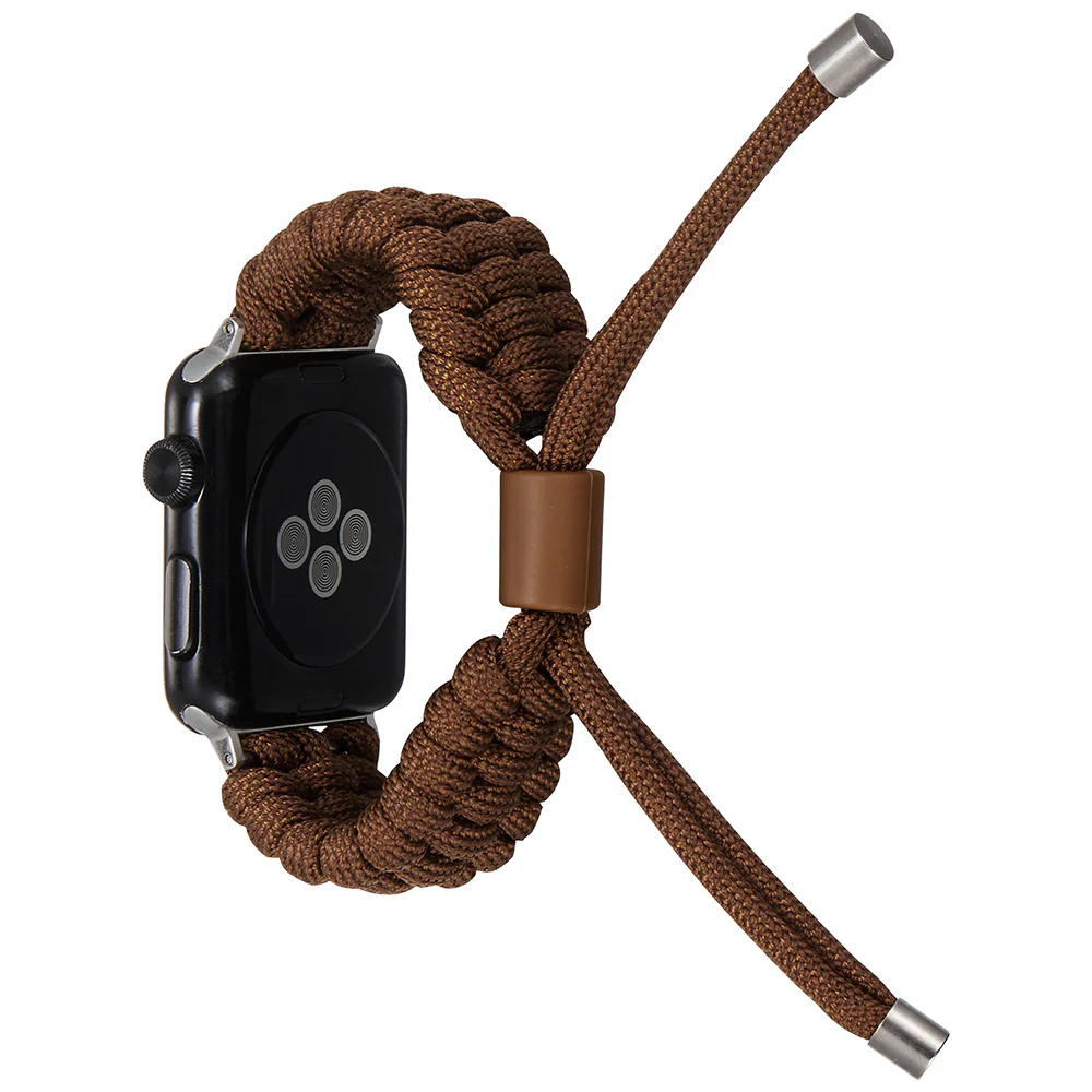 Nylon Screw Nut Umbrella Cord Woven Watchband Outdoor Stretch Adjustment Band for Apple Watch - Image 8