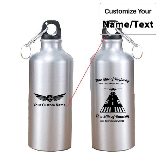 One Mile of Runway Will Take you Anywhere Designed Thermoses