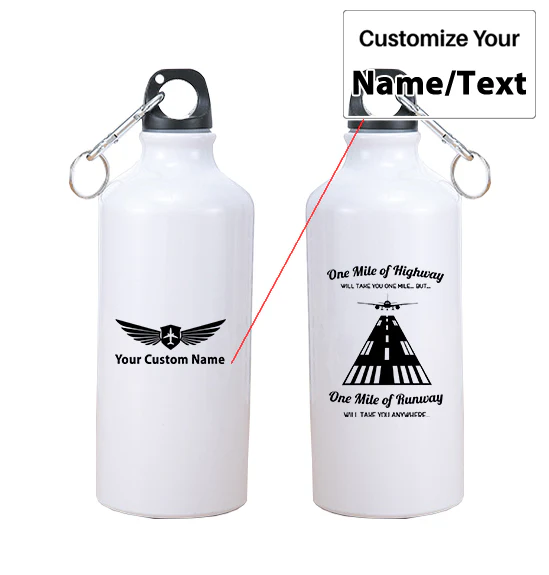 One Mile of Runway Will Take you Anywhere Designed Thermoses - Image 3