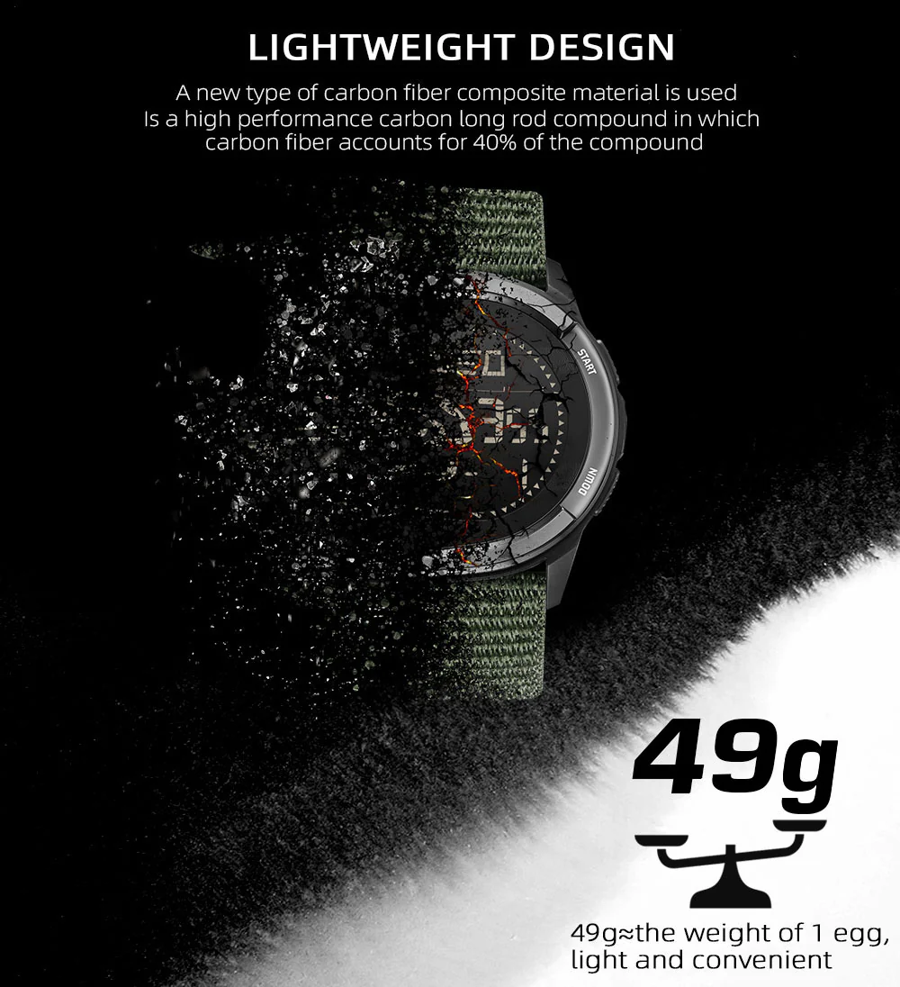 Outdoor Sports Electronic Waterproof Swimming Compass Watch - Image 6