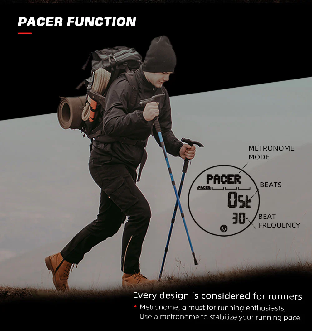 Outdoor Sports Electronic Waterproof Swimming Compass Watch - Image 9