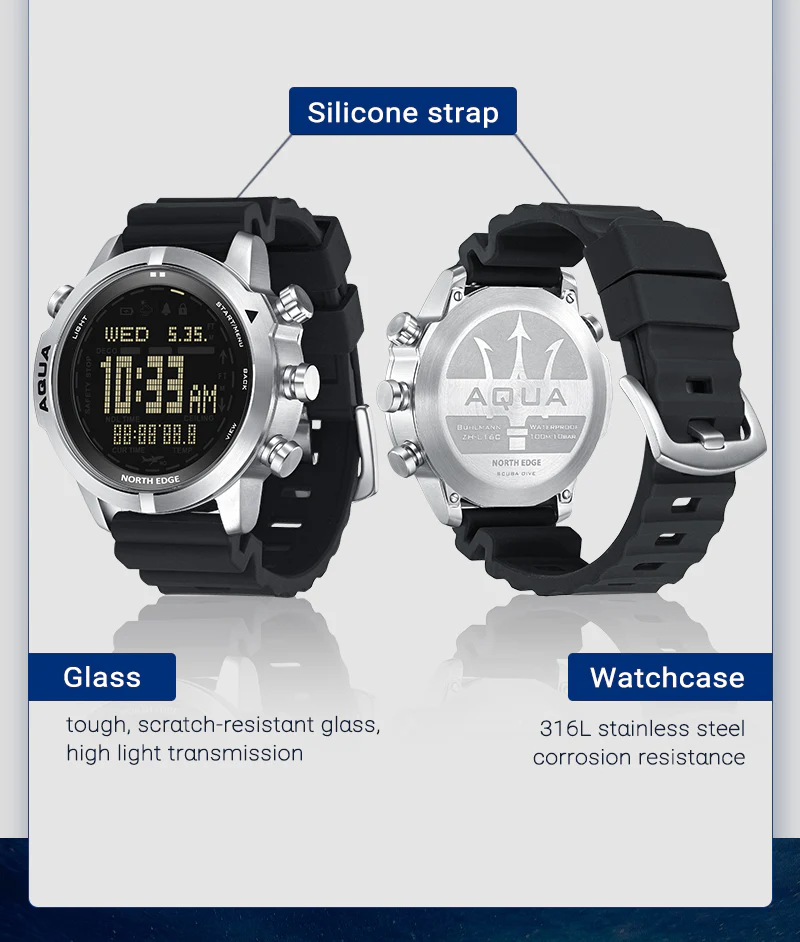 Outdoor Sports Waterproof Intelligent Diving Computer Watch - Image 9