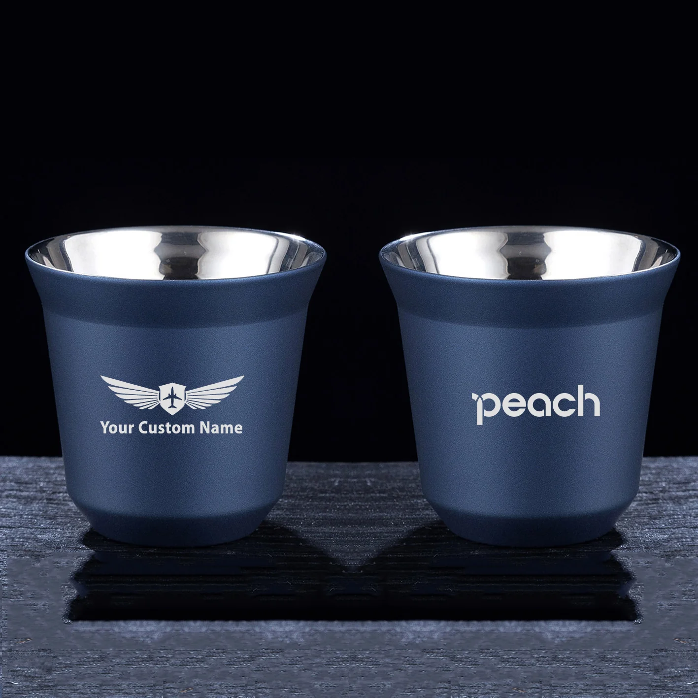 Peach Airlines Designed Double Wall Stainless Steel Coffee Mugs - Image 3