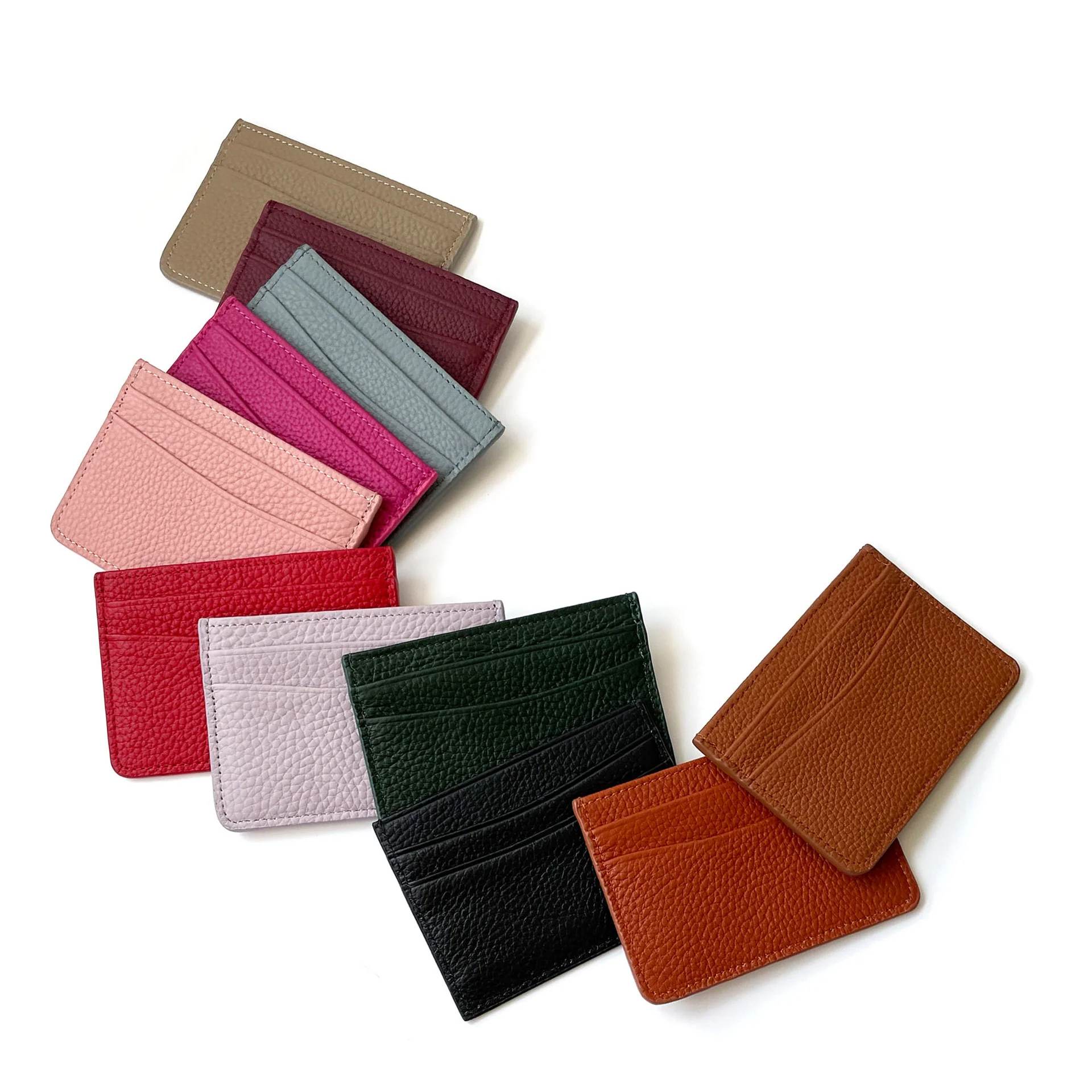 Pebble Leather Phone Case For iPhone Keychain Card Holder Business Gift Set - Image 13