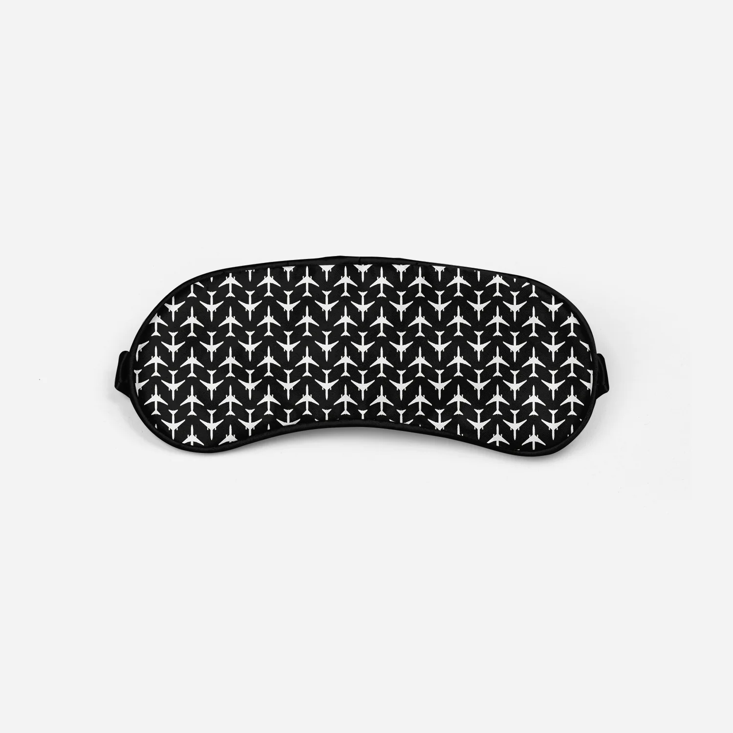 Perfectly Sized Seamless Airplanes Black Designed Sleep Masks