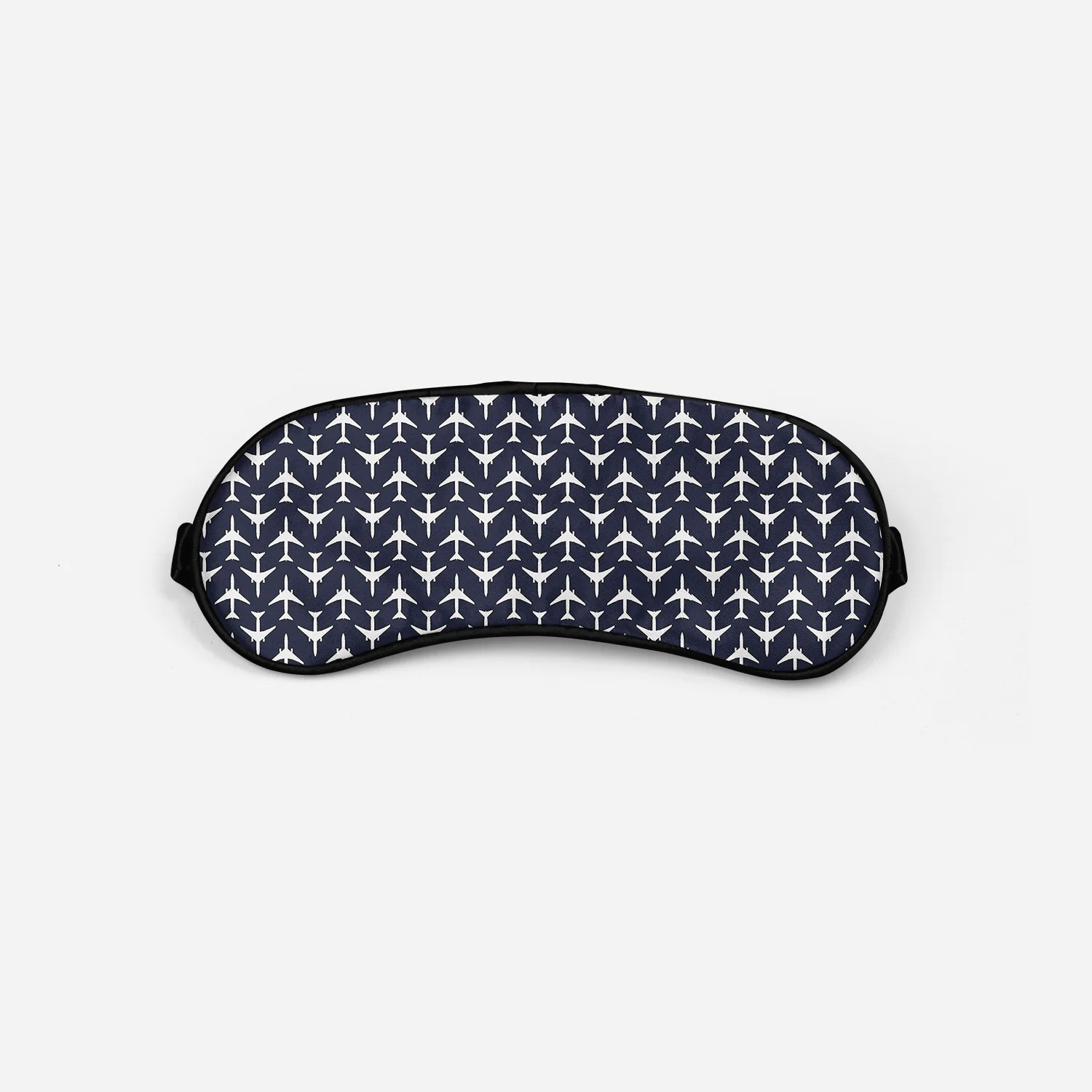 Perfectly Sized Seamless Airplanes Dark Blue Designed Sleep Masks