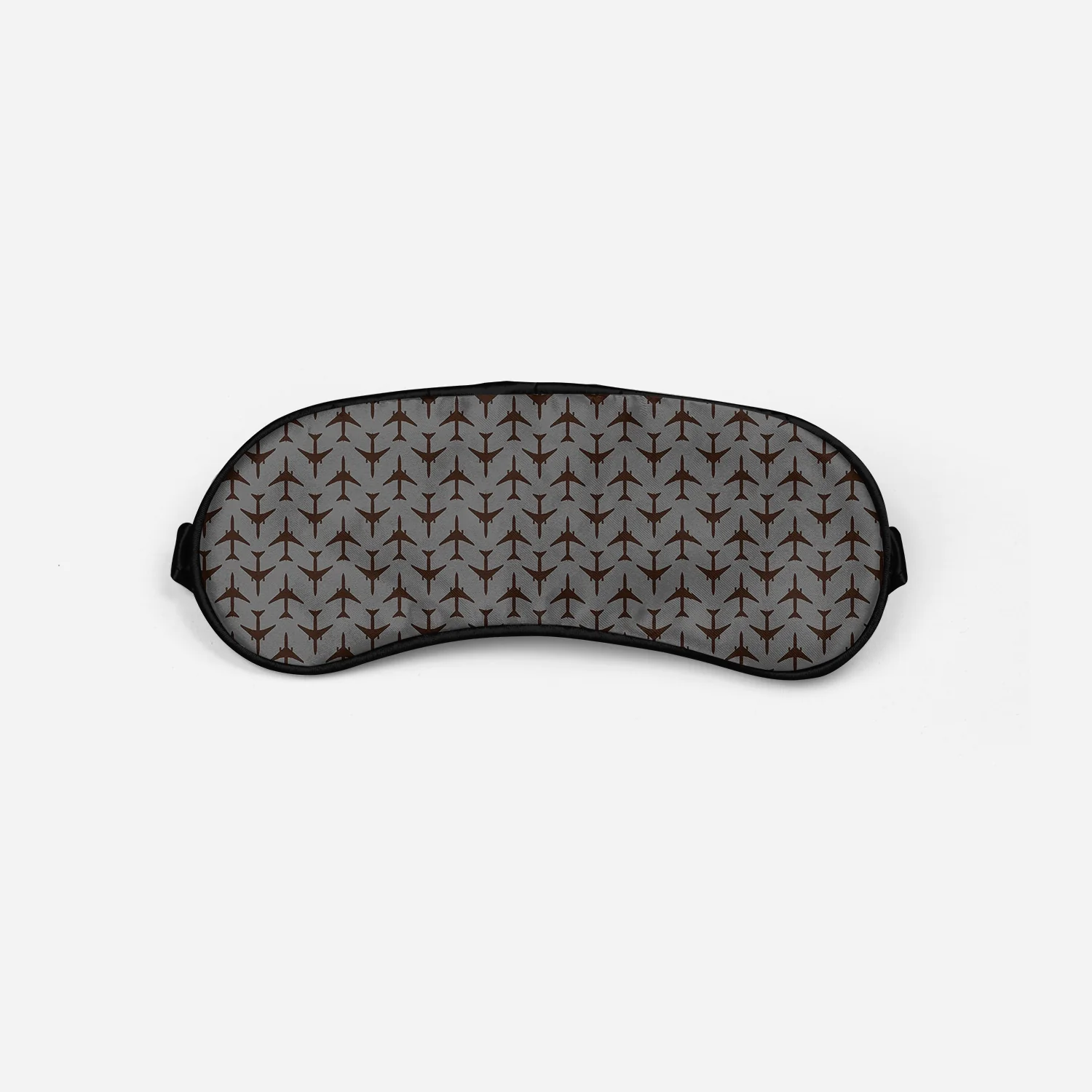 Perfectly Sized Seamless Airplanes Gray Designed Sleep Masks