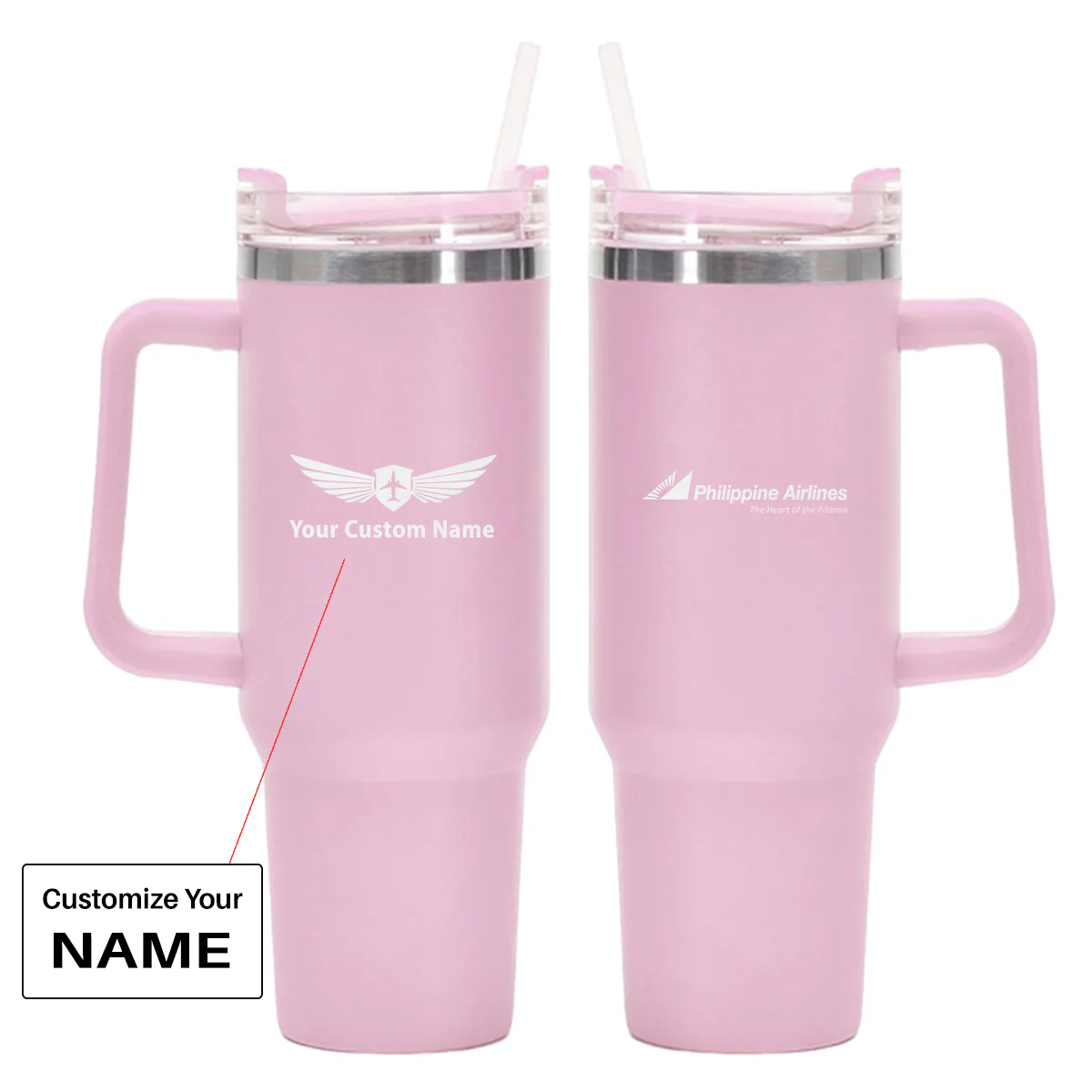 Philippine Airlines Designed 40oz Stainless Steel Car Mug With Holder - Image 15