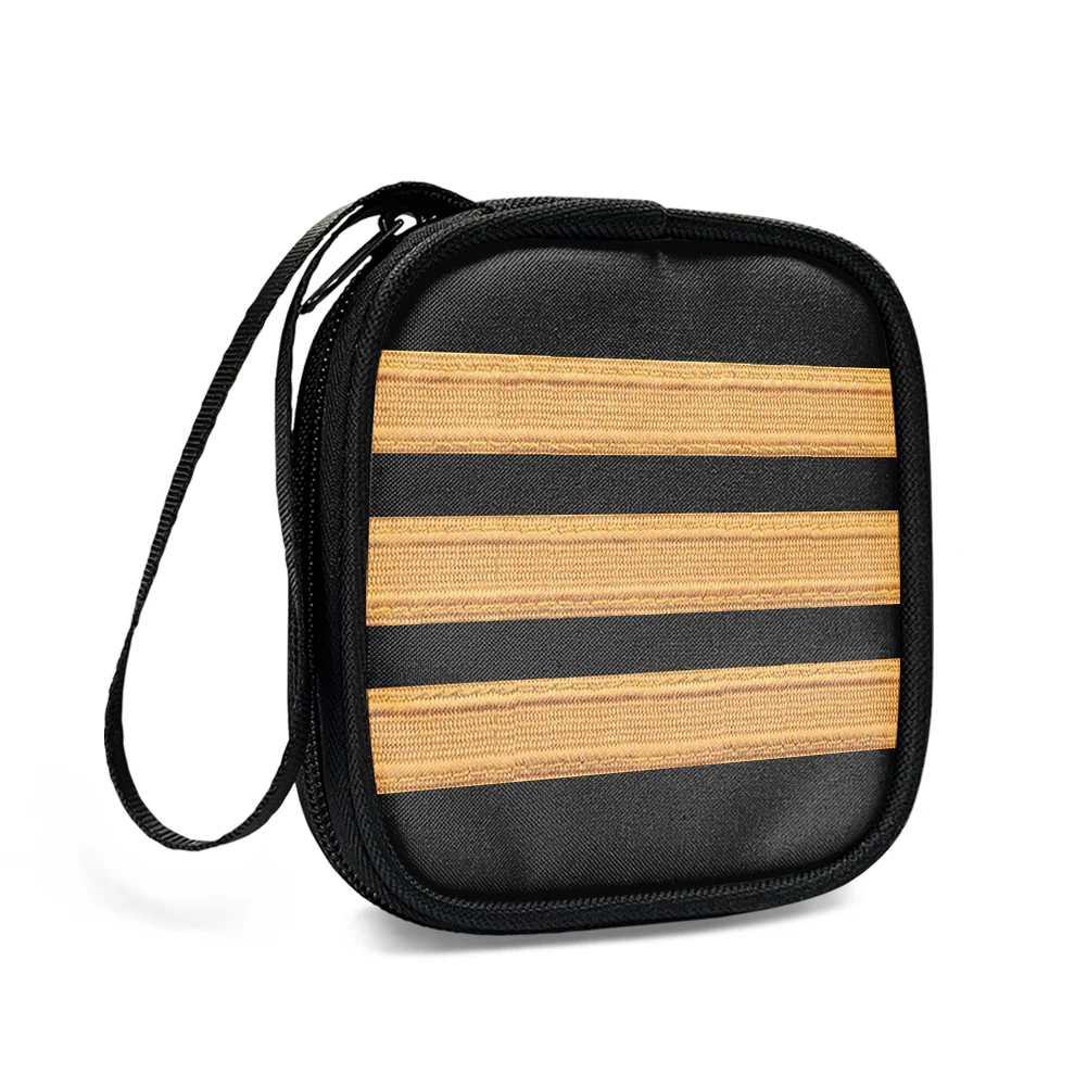 Pilot Epaulette 3 Lines Designed Portable Headphone Bag - Image 3