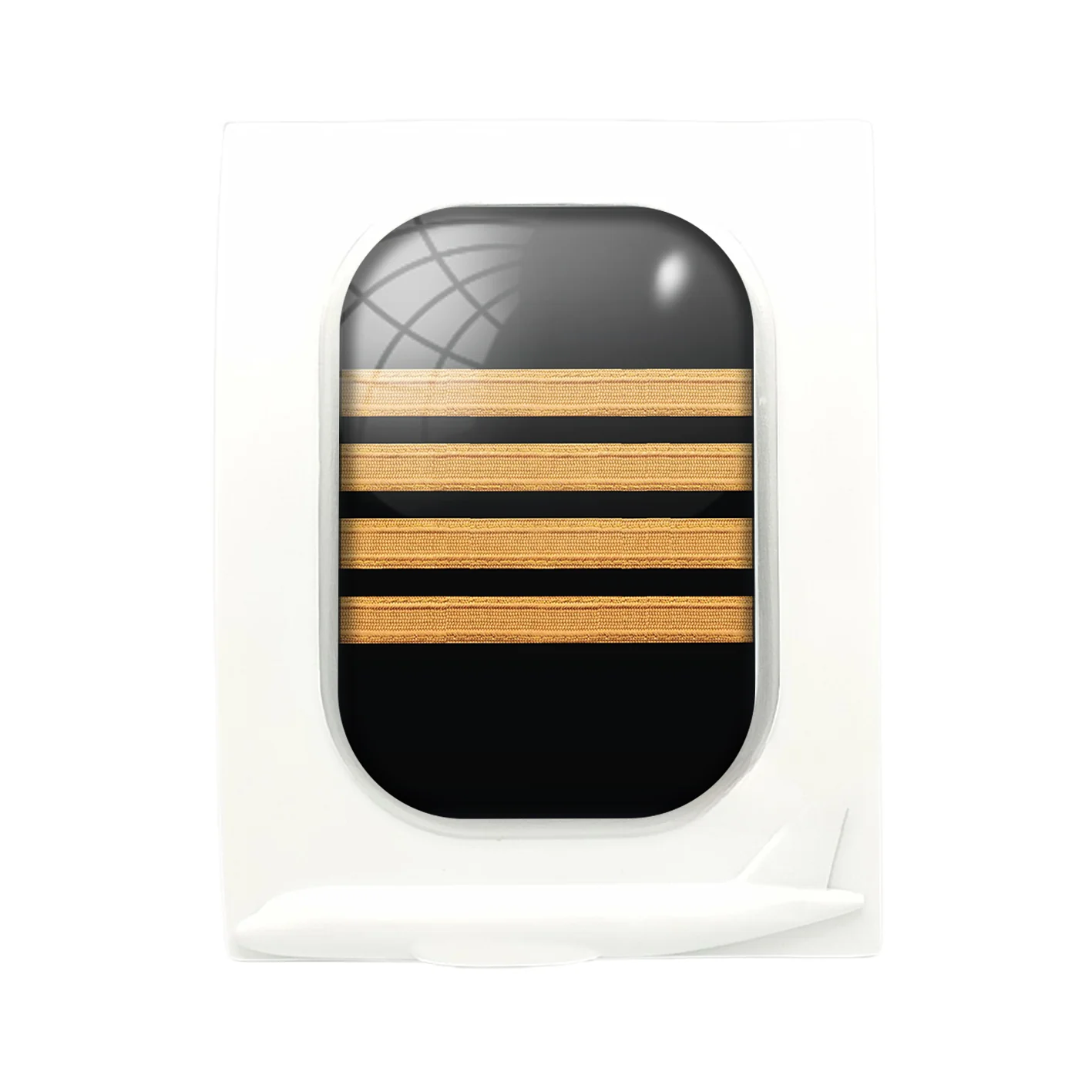 Pilot Epaulette 4 Lines Designed Airplane Window Photo Frame - Image 4