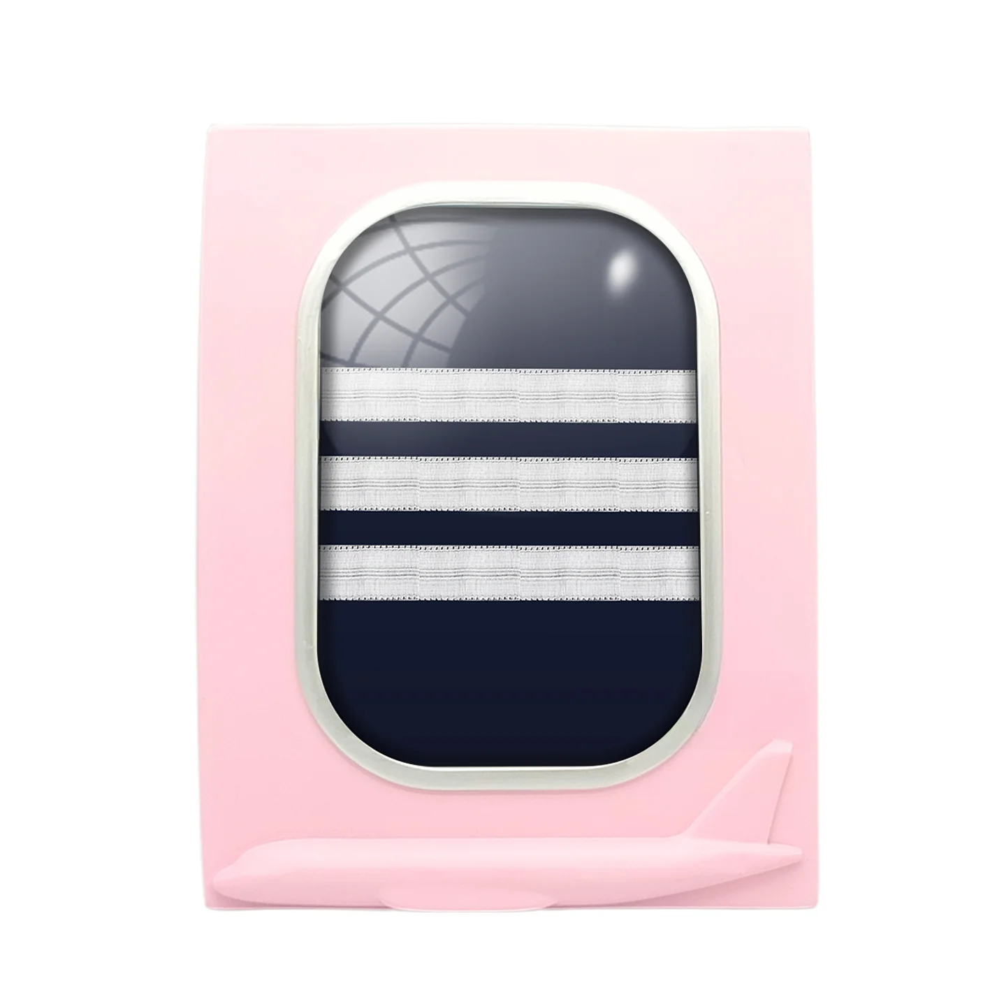 Pilot Epaulettes (Silver) 3 Lines Designed Airplane Window Photo Frame - Image 3