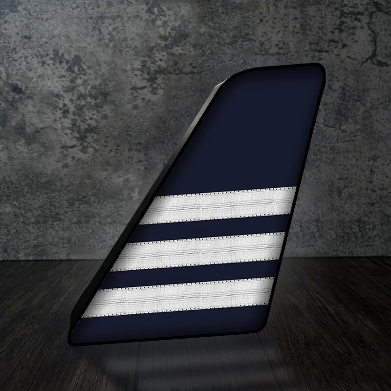 Pilot Epaulettes (Silver) 3 Lines Designed Led Aircraft Tail & 3D Lamp