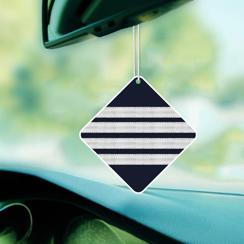 Pilot Epaulettes (Silver) 4 Lines (2) Designed Car Air Fresheners