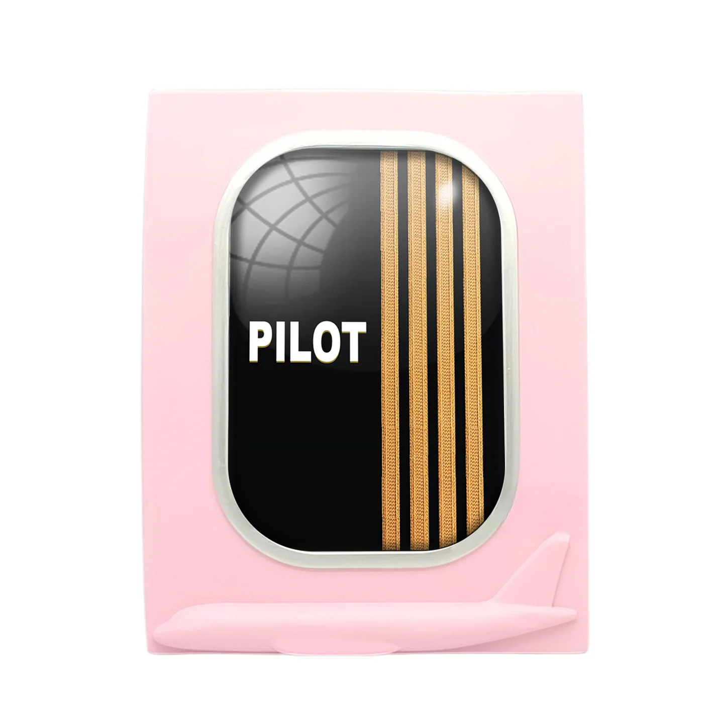Pilot Epaulettes (Silver) 4 Lines Designed Airplane Window Photo Frame - Image 3
