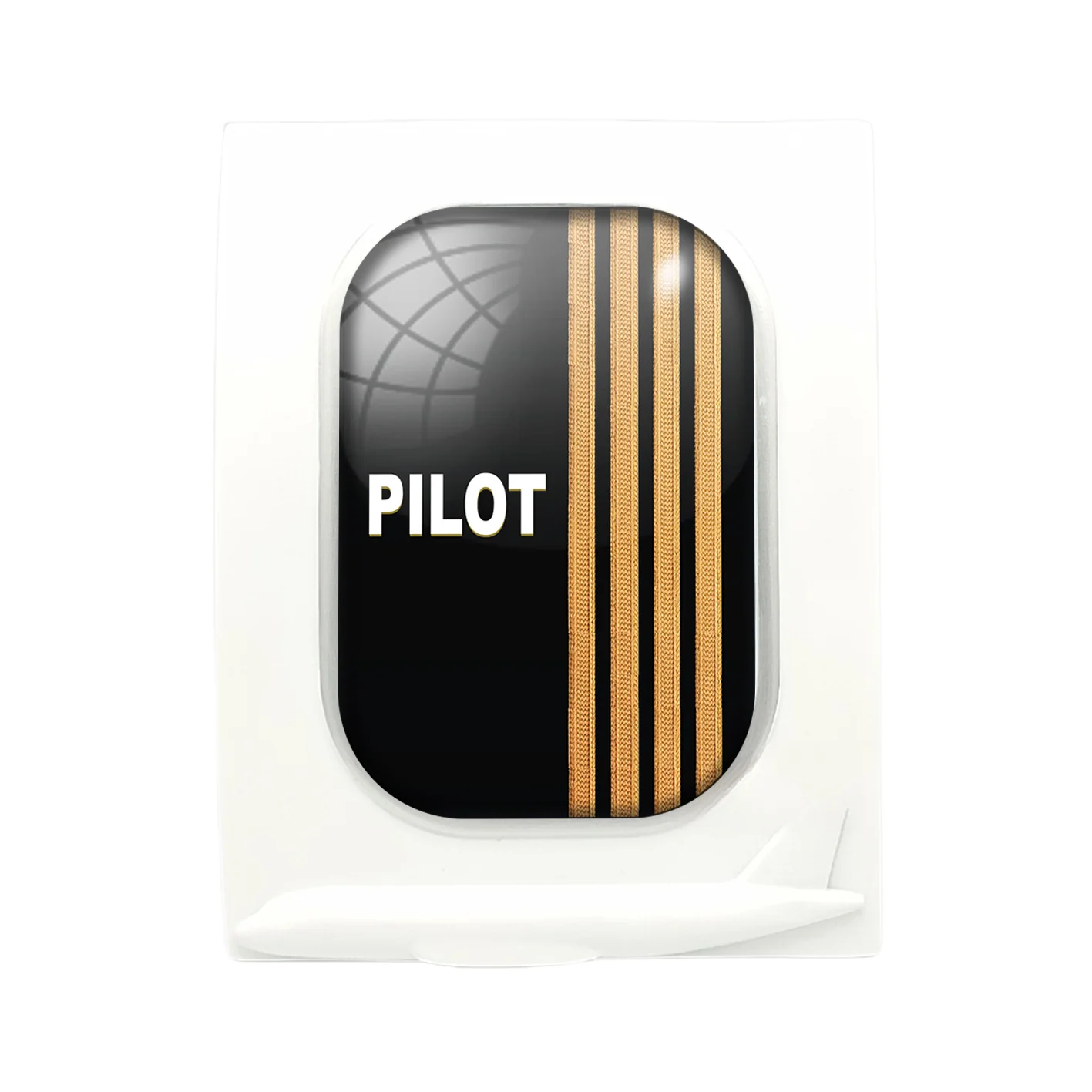 Pilot Epaulettes (Silver) 4 Lines Designed Airplane Window Photo Frame - Image 4