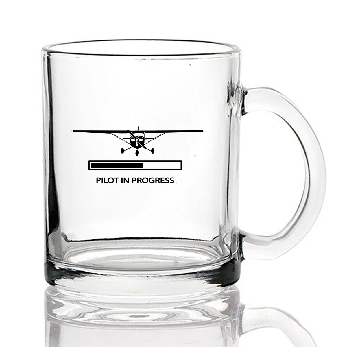 Pilot In Progress (Cessna) Designed Coffee & Tea Glasses - Image 2