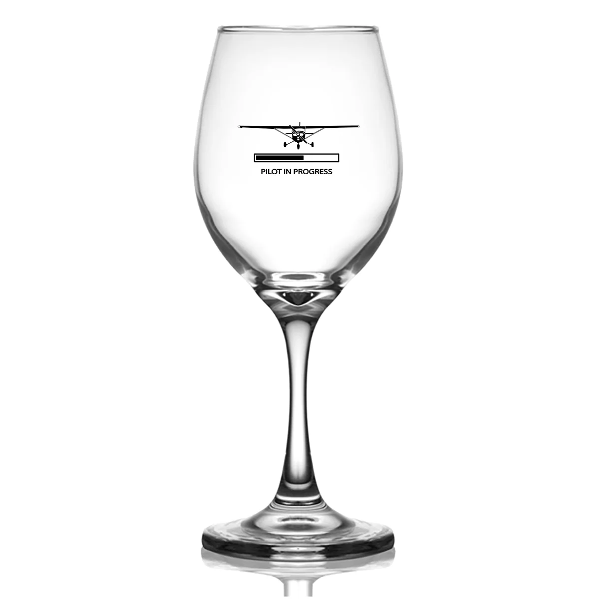 Pilot In Progress (Cessna) Designed Wine Glasses - Image 2
