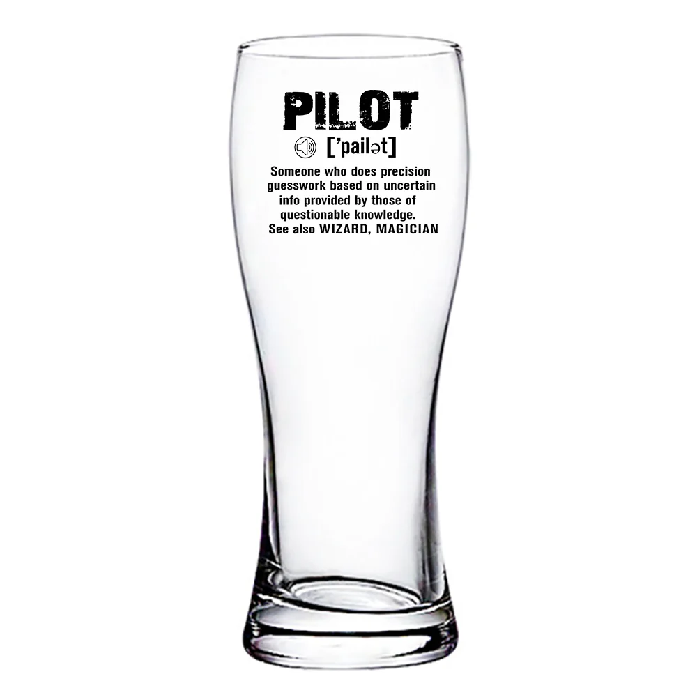 Pilot [Noun] Designed Pilsner Beer Glasses - Image 2