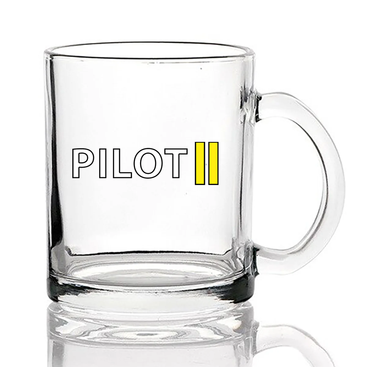 Pilot & Stripes (2 Lines) Designed Coffee & Tea Glasses - Image 2