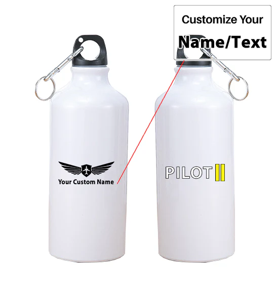 Pilot & Stripes (2 Lines) Designed Thermoses - Image 3