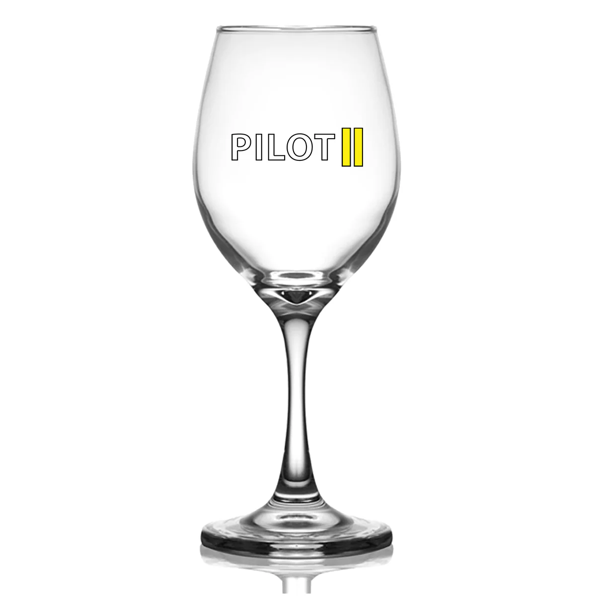 Pilot & Stripes (2 Lines) Designed Wine Glasses - Image 2