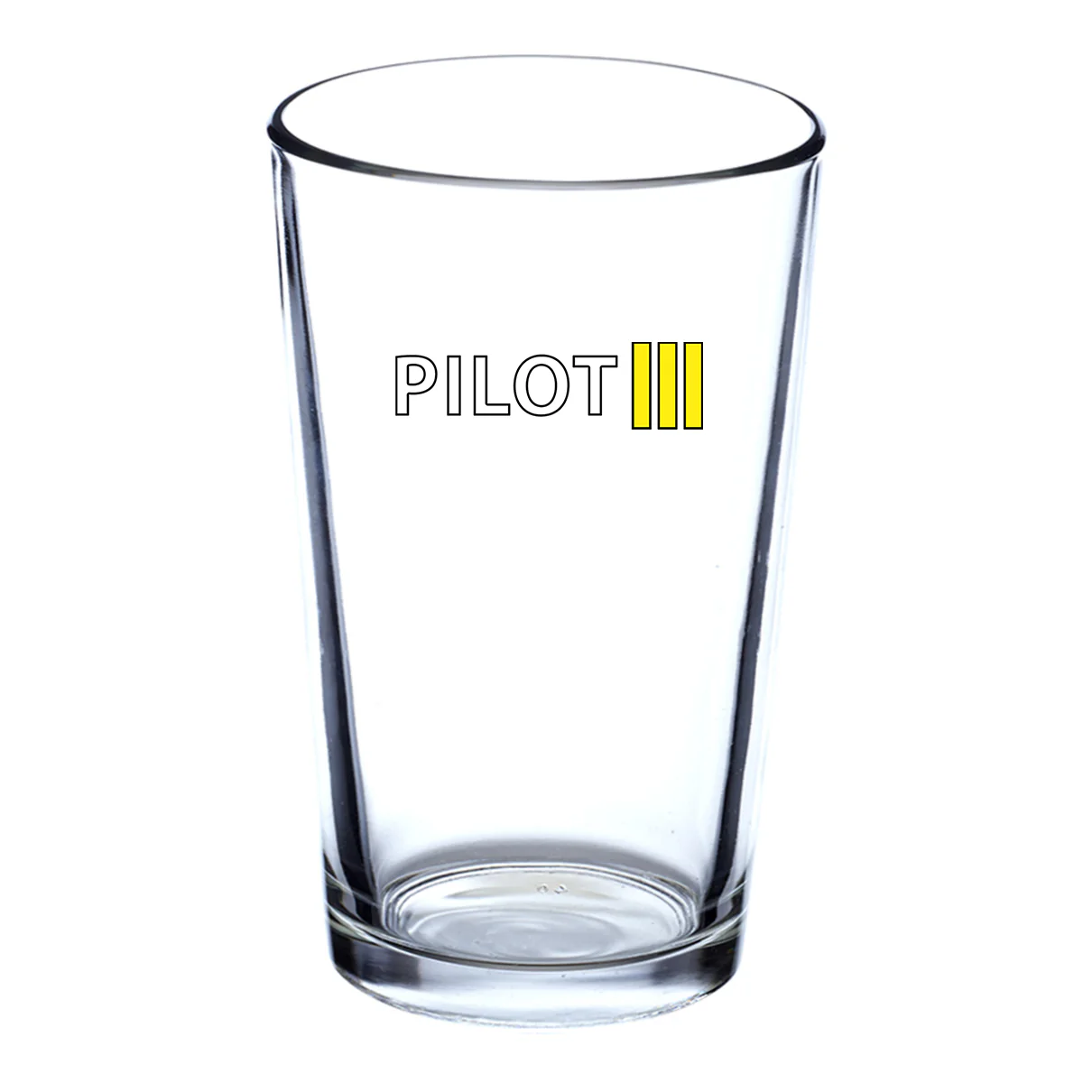 Pilot & Stripes (3 Lines) Designed Beer & Water Glasses - Image 2
