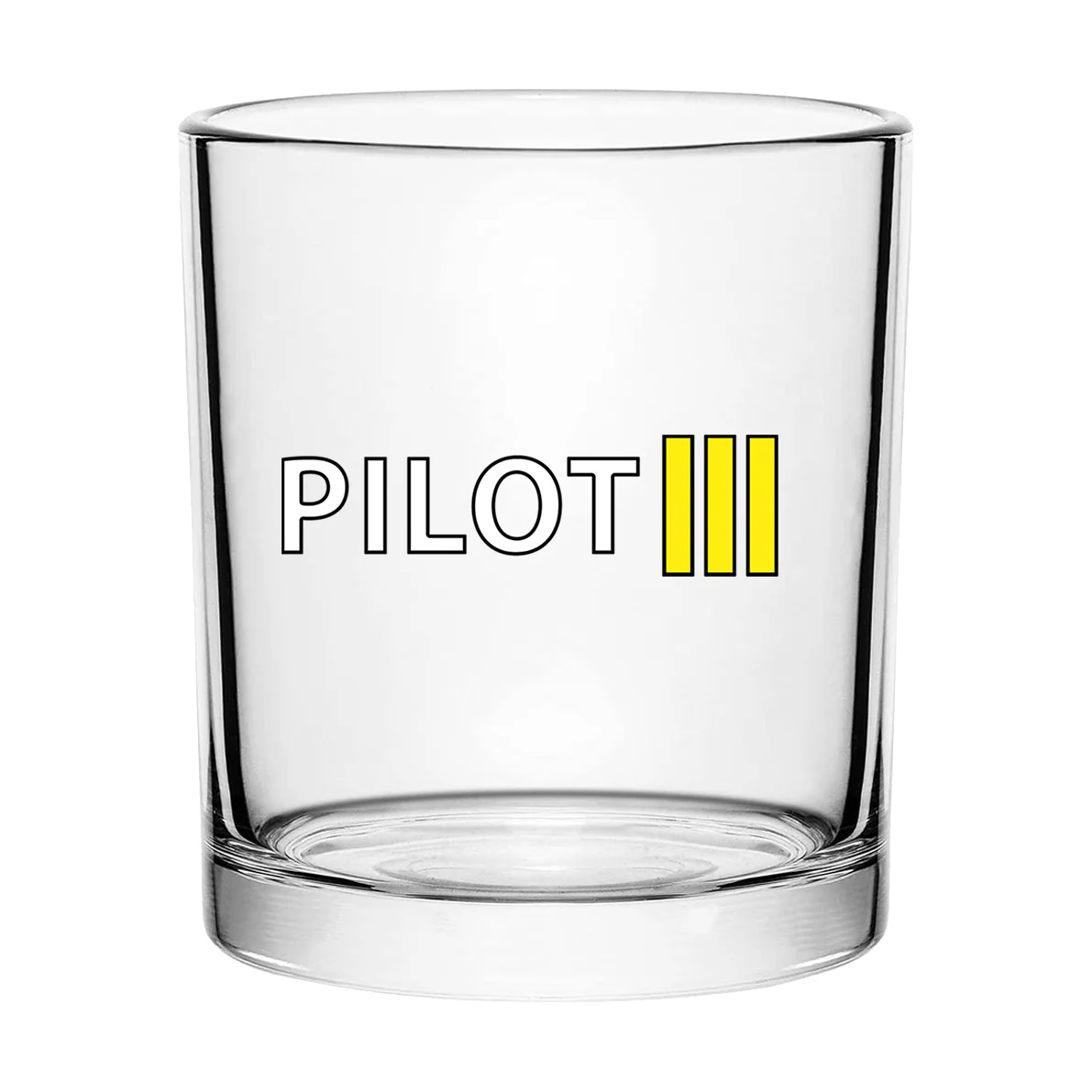 Pilot & Stripes (3 Lines) Designed Special Whiskey Glasses - Image 2
