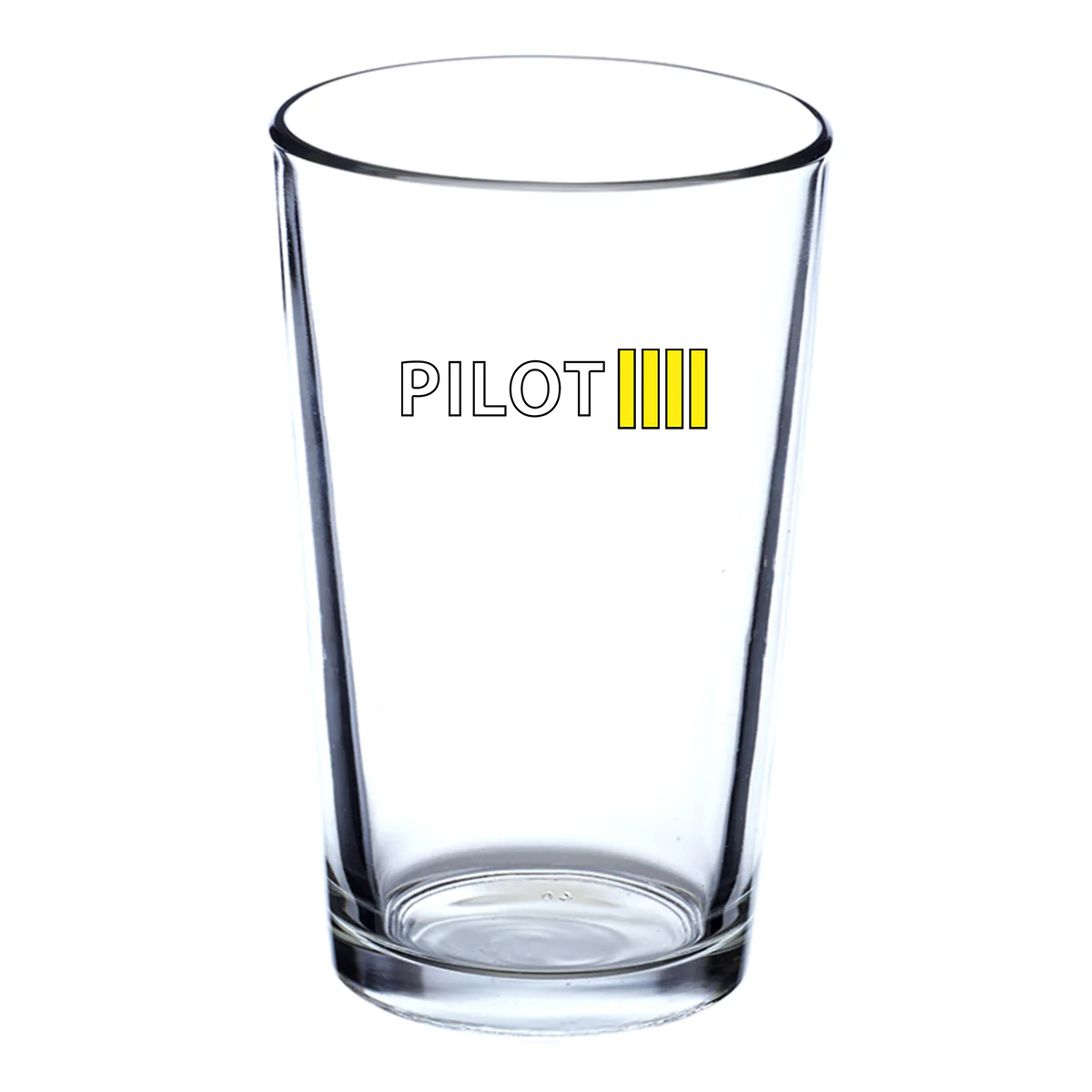 Pilot & Stripes (4 Lines) Designed Beer & Water Glasses - Image 2