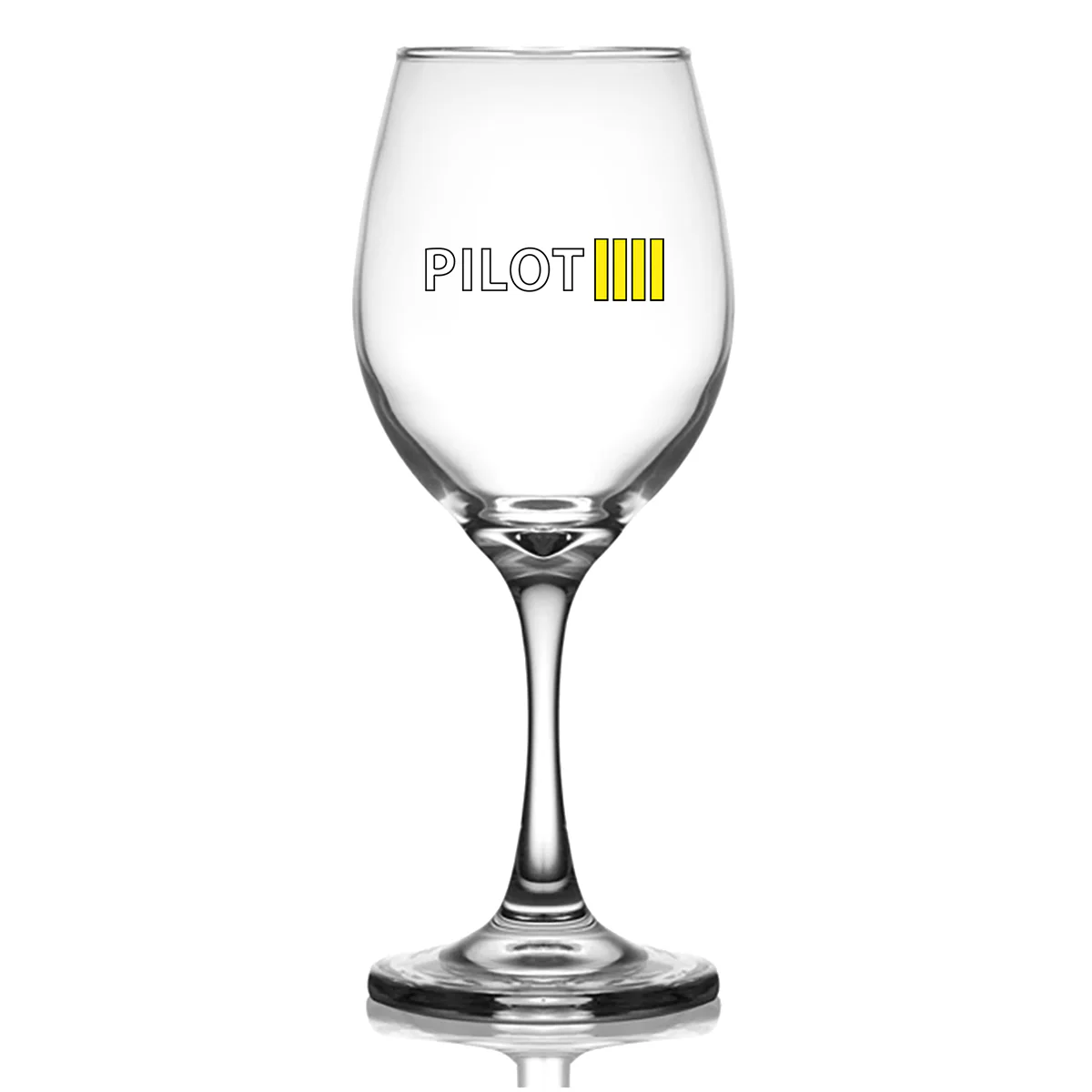 Pilot & Stripes (4 Lines) Designed Wine Glasses - Image 2