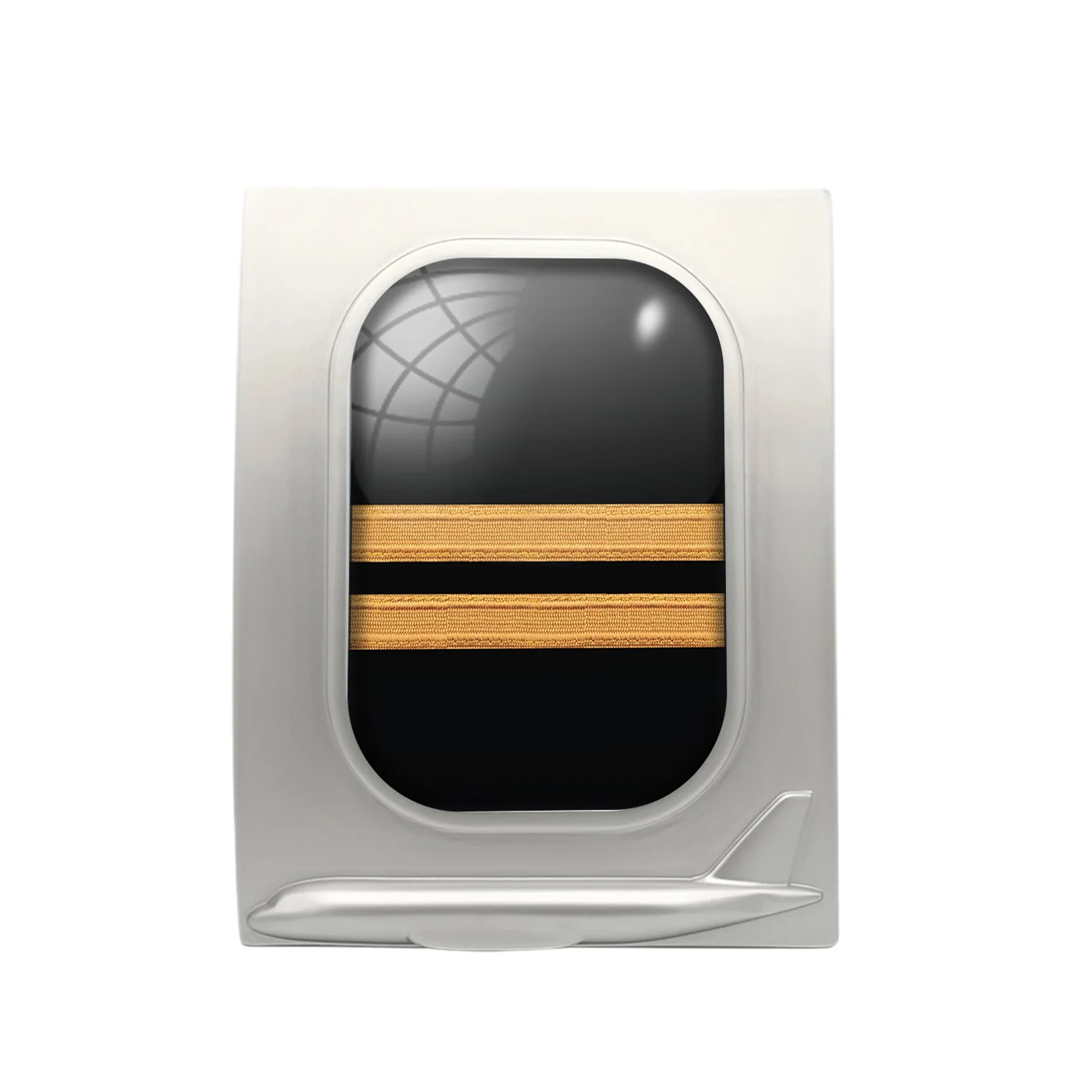 Pilot Epaulette 2 Lines Designed Airplane Window Photo Frame - Image 2