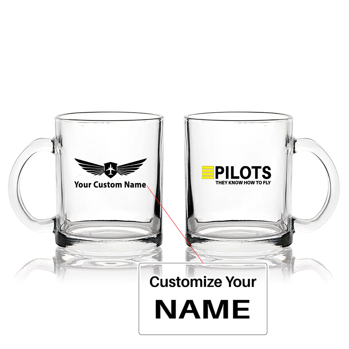 Pilots They Know How To Fly Designed Coffee & Tea Glasses