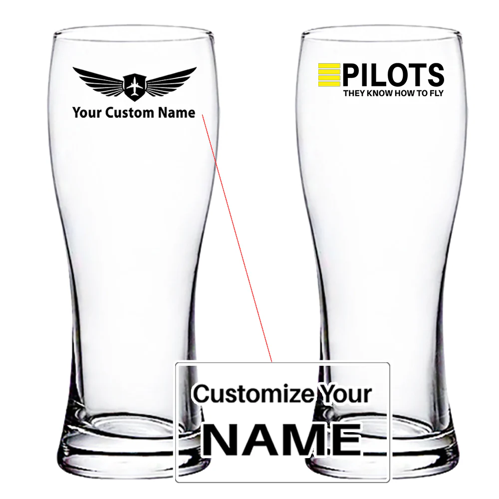 Pilots They Know How To Fly Designed Pilsner Beer Glasses