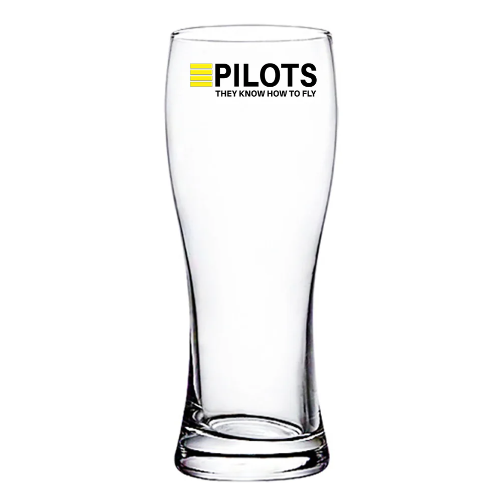 Pilots They Know How To Fly Designed Pilsner Beer Glasses - Image 2