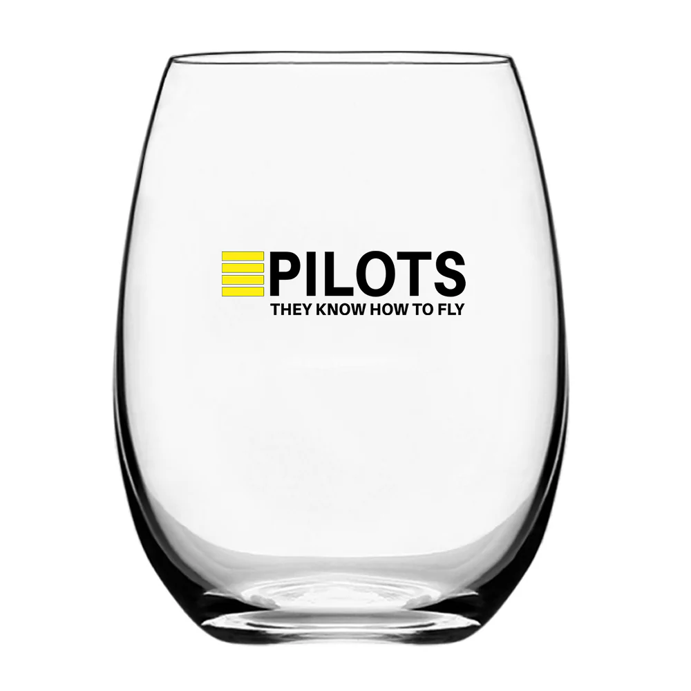 Pilots They Know How To Fly Designed Water & Drink Glasses - Image 2