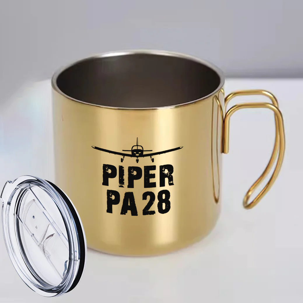 Piper PA28 & Plane Designed Stainless Steel Portable Mugs - Image 6
