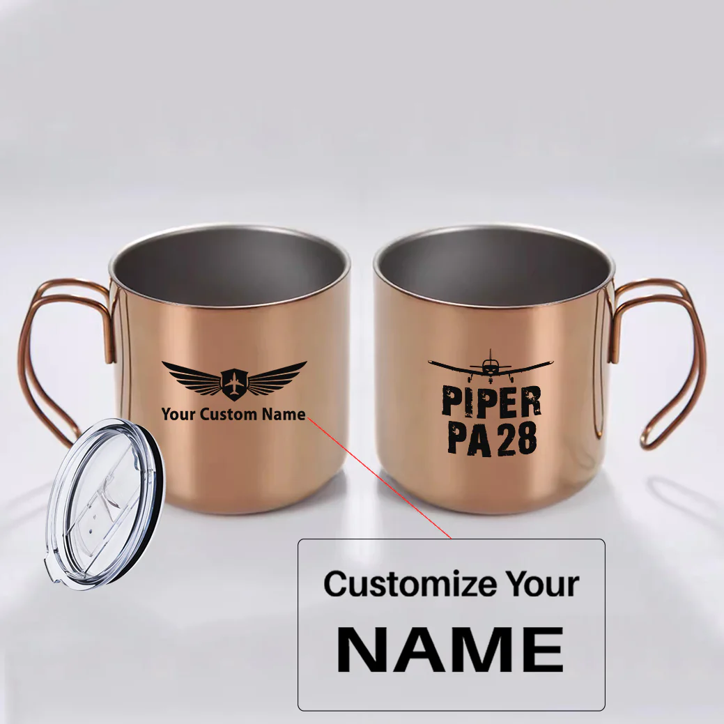 Piper PA28 & Plane Designed Stainless Steel Portable Mugs - Image 7