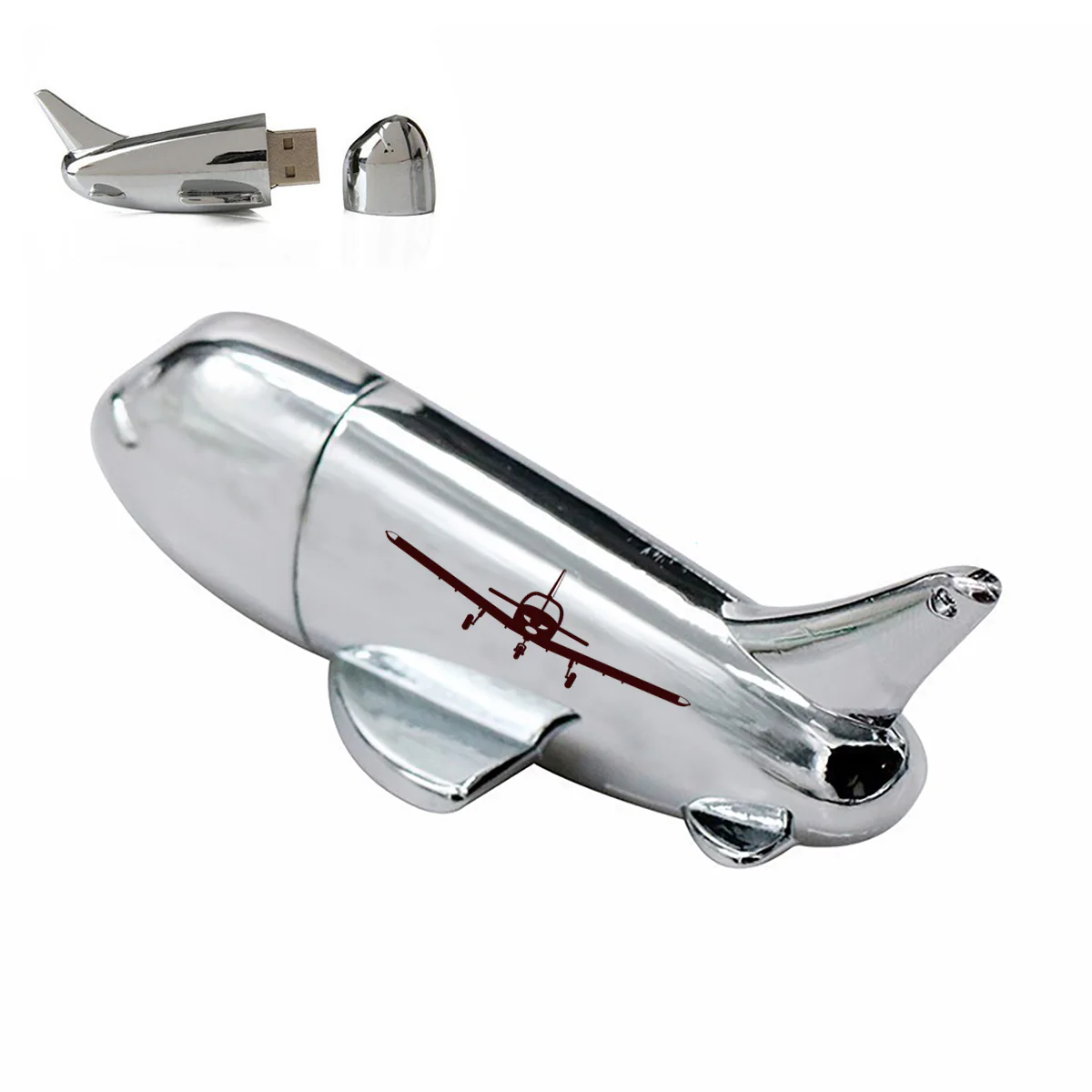 Piper PA28 Silhouette Plane Designed Airplane Shape USB Drives - Image 2