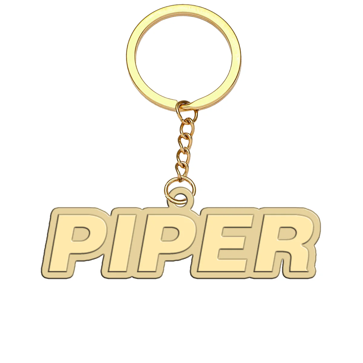 Piper & Text Designed Hollow Key Chains